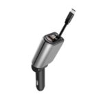 Cargador rápido para teléfono de coche A25 QC3.0 / PD36W con cable, A25 (Grey)