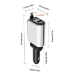 Cargador rápido para teléfono de coche A25 QC3.0 / PD36W con cable, A25 (Grey) - Imagen 8