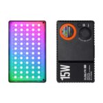 Lámpara de estudio fotográfico VLOGLITE K15RGB para cámara, luz de relleno a todo color de 15 W, luz LED RGB para video