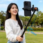 YUNTENG VCT-8068 Soporte ajustable para teléfono y cámara, 1,98 m, para transmisión en vivo - Imagen 2