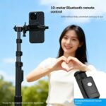 YUNTENG VCT-8068 Soporte ajustable para teléfono y cámara, 1,98 m, para transmisión en vivo - Imagen 3