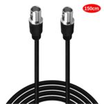Cable de extensión JUNSUNMAY RG59U BNC hembra a hembra para sistemas de cámaras de seguridad CCTV., 150cm