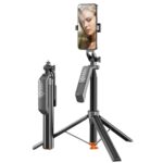 Trípode para teléfono con control remoto Bluetooth T02TK, rotación de 360 ​​grados, palo selfie.
