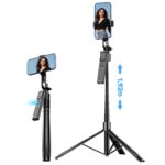 F01 Para transmisión en vivo, soporte telescópico con trípode y seguimiento facial inteligente mediante IA, palo selfie con estabilizador de 192 cm. - Imagen 2