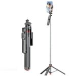 F05 Soporte para teléfono con control remoto para fotografía y vlogging, palo selfie extensible y trípode