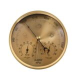 Termómetro Digital higrómetro montado en la pared THB9392, medidor de presión de alta precisión para el hogar, barómetro de instrumentos meteorológicos y de aire, THB9392 (Gold)
