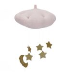 Decoración de fiesta móvil para techo de guardería de bebé, decoraciones colgantes con nubes, Luna y estrellas, decoración para habitación de niños, ropa de cama para bebé