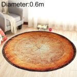 Alfombra de decoración del hogar con patrón de anillo de crecimiento 3D, alfombras para baño y sala de estar, Diameter about 0.4m, Diameter about 0.6m, Diameter about 0.8m, Diameter about 1m, Diameter about 1.2m