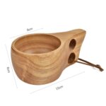 Vajilla De Madera Hecha A Mano Taza De Madera Verde, 101-200ml - Imagen 2