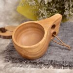 Vajilla De Madera Hecha A Mano Taza De Madera Verde, 101-200ml - Imagen 3