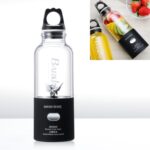 Exprimidor multifuncional con taza extractora giratoria, licuadora portátil con carga USB y 6 cuchillas, Black
