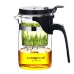 KAMJOVE Taza Elegante Tetera de Burbujas Tetera de Flores de Oficina Juego de té de Vidrio Resistente al Calor, K-200 400ML