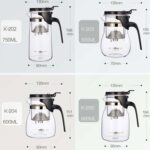 KAMJOVE Taza Elegante Tetera de Burbujas Tetera de Flores de Oficina Juego de té de Vidrio Resistente al Calor, K-205 900ML - Imagen 2