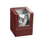 Caja de reloj individual de cuero, agitador de reloj con Motor eléctrico, agitador de reloj automático, enchufe estadounidense, Single, Black Leather - Imagen 4