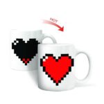 Taza de cambio de temperatura mágica de corazón creativo que cambia de color tazas de camaleón taza de leche de té de café sensible al calor