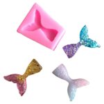 10 piezas Fondant sirena cola de pez molde de silicona herramientas para hornear molde de decoración de pasteles de chocolate