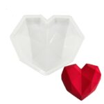 3 UNIDS Diamond Love DIY Cake Molde de Silicona Esponja Herramienta para Hornear Molde de Postre de Mousse de Gasa - Imagen 3