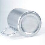 Taza de café de acero inoxidable con doble pared para tazas de agua con mosquetón, entrega de color aleatorio - Imagen 3