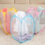 3 uds plegable Pop-Up bolsa de lavado cesta para la colada bolsa cesto de malla de almacenamiento Pueple cesta para ropa sucia - Imagen 3