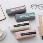 Estuche para lápices escolar creativo, bolso grande para bolígrafos de color sólido simple, Pen Bag - Imagen 3