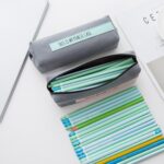 Estuche para lápices escolar creativo, bolso grande para bolígrafos de color sólido simple, Pen Bag - Imagen 4