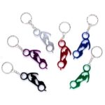 12 PCS personalizado creativo mochila llavero pequeño colgante abridor de botellas de aluminio, Motorcycle - Imagen 2