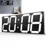 Etiqueta de la pared Reloj de pared LED Reloj decorativo Reloj de espejo acrílico creativo Enchufe de EE. UU., Remote Version Sealed Box