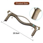 10 Uds., 20,5 cm, cintura cóncava, mango de labio en relieve, accesorios de Hardware para equipaje, Bronze - Imagen 3