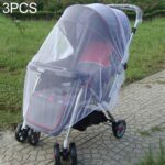 3 uds 150cm cochecito de bebé mosquitera protección contra insectos protección segura para bebés malla accesorios para cochecito mosquitera