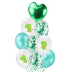 Fiesta de cumpleaños dinosaurio látex lentejuelas globo fiesta atmósfera decoración dinosaurio conjunto, Dinosaur Green Sequins, Dinosaur Green Dots, Dinosaur Champagne Gold Glitter, Dinosaur Green Agate Balloons, Dinosaur White Dots, Sequin Bouquet Se...