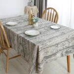 Mantel Popular Vintage de lino, mantel Rectangular de grano de madera, cubierta de mesa de restaurante a prueba de polvo, 140x220cm