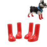 4 PCS/Set Botas de lluvia para mascotas Zapatos antideslizantes impermeables para perros, M