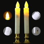 Vela electrónica de plástico con luz larga Artificial, 2 uds. - Imagen 5