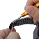 Herramienta de reparación de relojes de 10 piezas Herramienta de instalación y extracción de correas Removedor de barra de resorte de pasador de enlace de correa, entrega de estilo aleatorio