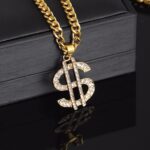 Cadena de suéter con collar en forma de S Hip-Hop