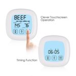 2 PCS Hogar Digital Meating Cooking Touch Tour Timer Timer Termomómetro de parrilla - Imagen 3