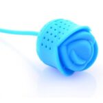 Rosa de silicona de Infuser del té de las hojas intercambiables colador de té de hierbas de la especia infusor de té Filtro Herramientas, entrega al azar del color - Imagen 2