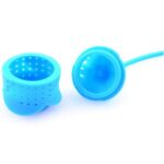 Rosa de silicona de Infuser del té de las hojas intercambiables colador de té de hierbas de la especia infusor de té Filtro Herramientas, entrega al azar del color - Imagen 3