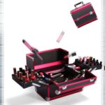 Caja de maquillaje profesional Caja de herramientas de manicura de salón de belleza, Oversized Pink - Imagen 3