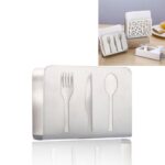 2 uds restaurante servilleta para hotel Nolder soporte para papel de cocina soporte de toalla cuadrado de acero inoxidable, Tableware (Sanding)