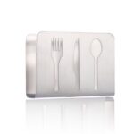 2 uds restaurante servilleta para hotel Nolder soporte para papel de cocina soporte de toalla cuadrado de acero inoxidable, Tableware (Sanding) - Imagen 2