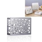2 uds restaurante servilleta para hotel Nolder soporte para papel de cocina soporte de toalla cuadrado de acero inoxidable, Grilles (Sanding)
