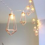 1.5m 10 LED Retro Hierro Metal Diamante Decoración del hogar LED Cadena de luz de hadas
