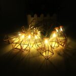 1.5m 10 LED Retro Hierro Metal Diamante Decoración del hogar LED Cadena de luz de hadas - Imagen 5