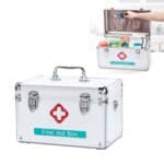 Botiquín de aluminio de emergencia para empresas domésticas de cajas de medicamentos de aleación de aluminio, 12 inch Mdeium