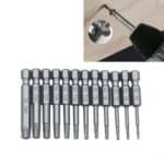 Juego de brocas peladoras multifuncionales con broca hueca de flor de ciruelo, 12 PCS 50mm