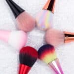 Cepillo de limpieza de polvo para uñas, removedor de brillo de uñas, eliminación de polvo de Gel UV, cepillos para uñas acrílicas, herramientas de manicura, Gradient Color - Imagen 4