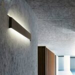 Lámpara de pared LED minimalista moderna para sala de estar, pasillo, escaleras, iluminación decorativa creativa, Black-30cm 12W