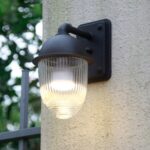 Lámpara de pared para exteriores, bola de cristal resistente al agua y a prueba de óxido, para patio, pared Exterior, balcón, pasillo, Small Size