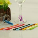 12 PCS / Set Reconocimiento de copa de vino Marca de copa de vino de silicona creativa